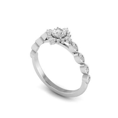 Secret Halo Engagement Rings | Double Halo Diamond Ring NY