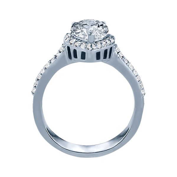 Pear Shape Halo Engagement Ring - RM1382/G88