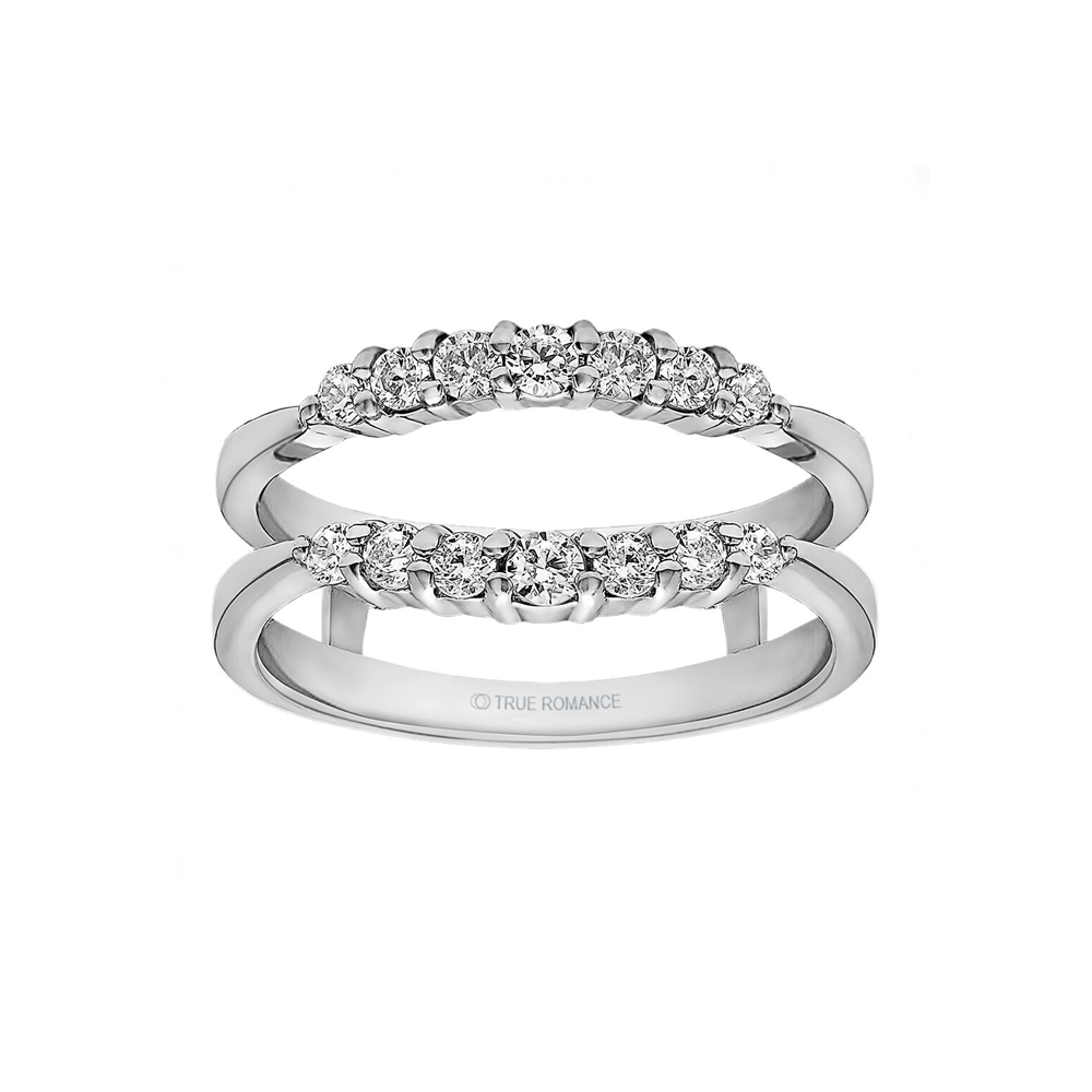 14K White Gold Solitaire Ring Guard/Enhancer - RG153-F